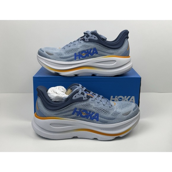 Hoka One One Bondi 9 Running Shoes Men's Size 8 Drizzle/Downpour 1162011/DNP
